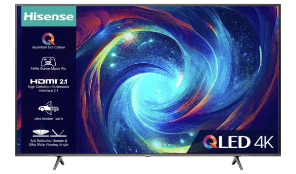 Hisense 55Inch 55E7KQTUK PRO Smart 4K HDR QLED Freeview TV