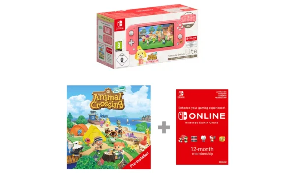 Nintendo Switch Lite Animal Crossing Bundle - Coral - Image 10