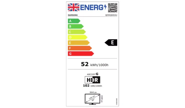 Samsung 50 Inch QE50Q60DAUXXU Smart 4K UHD HDR QLED TV - Image 12