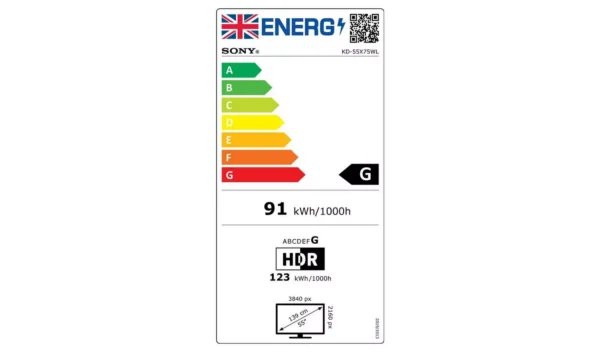 Sony 55 Inch KD55X75WLU Smart 4K UHD HDR LED Freeview TV - Image 15