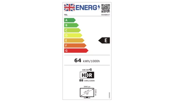 TCL 55 Inch 55V6BK Smart 4K UHD HDR LED Freeview TV - Image 15