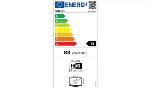 Sony 55 Inch XR55A80LU Smart 4K UHD HDR OLED Freeview TV - Image 19