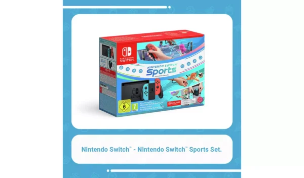 Nintendo Switch Neon Console & Nintendo Switch Sports Bundle - Image 2