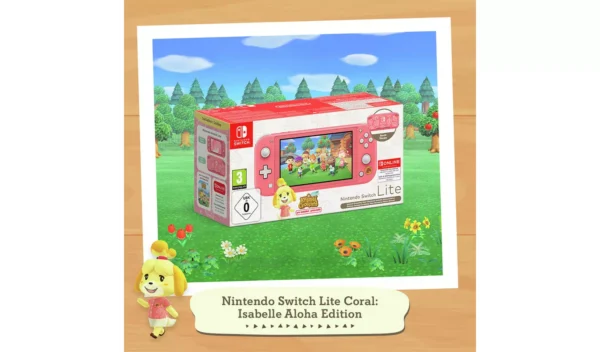 Nintendo Switch Lite Animal Crossing Bundle - Coral - Image 2