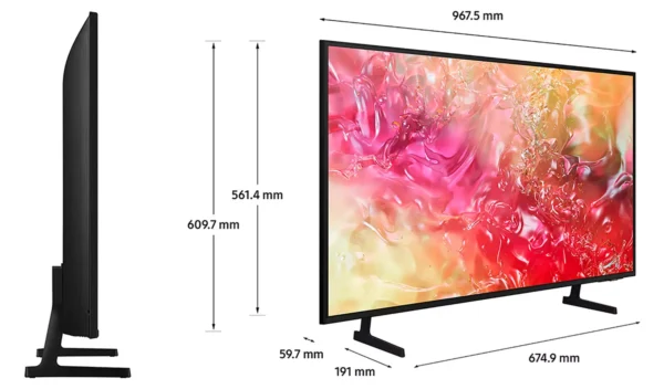 Samsung 43 Inch UE43DU7100KXXU Smart 4K UHD HDR LED TV - Image 9