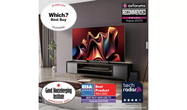 Hisense 55 In 55U7NQTUK Smart 4K UHD HDR Mini LED Freely TV - Image 2