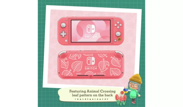 Nintendo Switch Lite Animal Crossing Bundle - Coral - Image 3