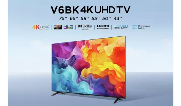 TCL 55 Inch 55V6BK Smart 4K UHD HDR LED Freeview TV - Image 3