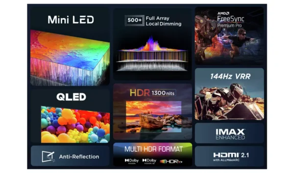 TCL 55 Inch 55C805K Mini-LED 4K Ultra HD HDR Smart TV - Image 4