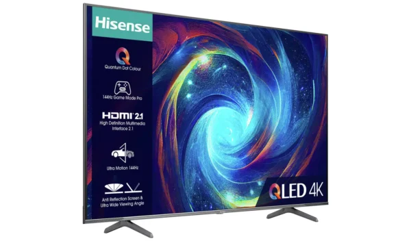 Hisense 55Inch 55E7KQTUK PRO Smart 4K HDR QLED Freeview TV - Image 3