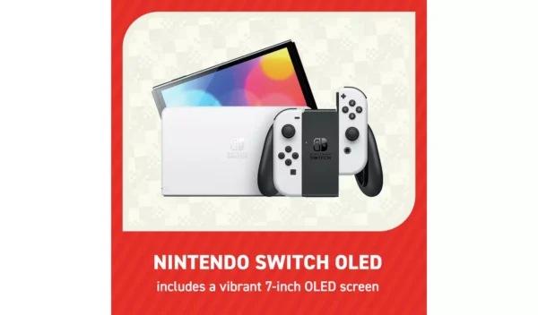 Nintendo Switch OLED Super Mario Bros. Wonder Bundle - White - Image 4