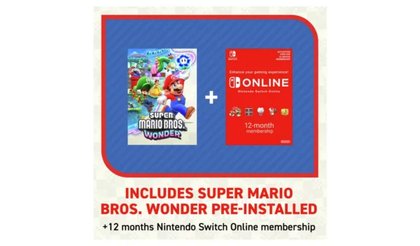 Nintendo Switch OLED Super Mario Bros. Wonder Bundle - White - Image 5