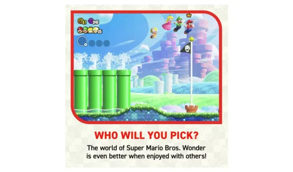 Nintendo Switch OLED Super Mario Bros. Wonder Bundle - White - Image 8
