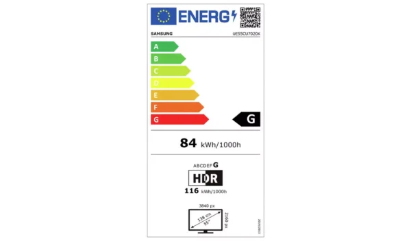 Samsung 55 Inch UE55CU7020K Smart 4K UHD HDR LED TV - Image 9
