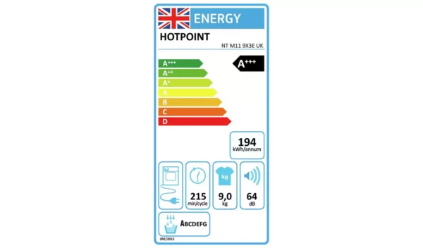 Hotpoint NTM119X3EUK 9KG Heat Pump Tumble Dryer - White - Image 11