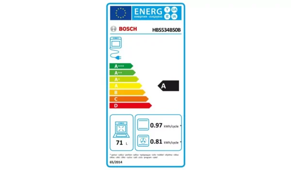 Bosch HBS534BS0B 60cm Built In Single Electric Oven S/Steel - Image 12