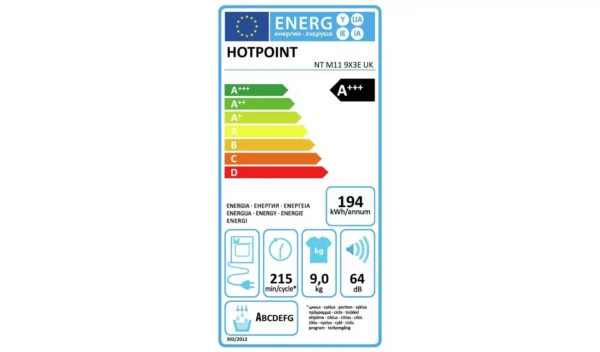Hotpoint NTM119X3EUK 9KG Heat Pump Tumble Dryer - White - Image 12