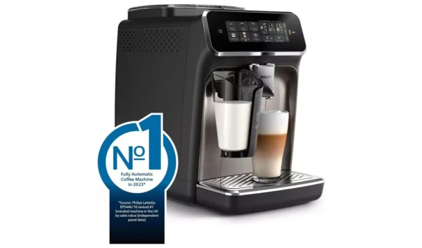 Philips 3300 Series LatteGo Bean to Cup Coffee Machine-Black - Image 2