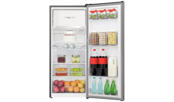 Hisense RR220D4BDE Freestanding Retro Fridge - Silver - Image 5