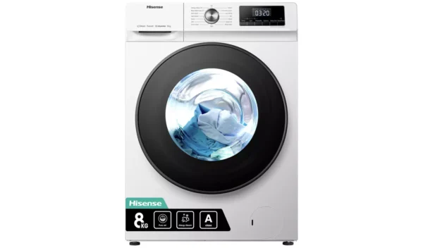 Hisense WFQA8014EVJM 8KG 1400 Spin Washing Machine - White - Image 2