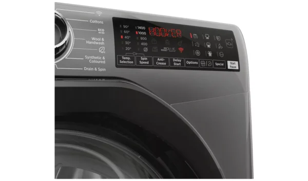 Hoover H3WPS496TAMBR680 9KG 1400 Washing Machine - Graphite - Image 4
