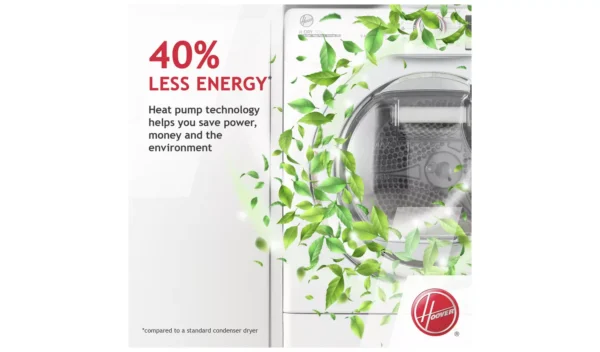 Hoover HLE H8A2DE 80 8KG Heat Pump Tumble Dryer - White - Image 4