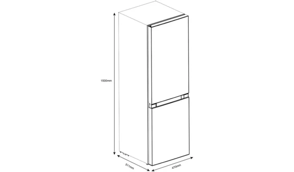 Bush M47150FFB Fridge Freezer - Black - Image 4