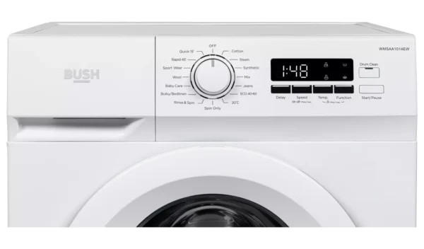 Bush WMSAA1014EW 10KG 1400 Spin Washing Machine - White - Image 5