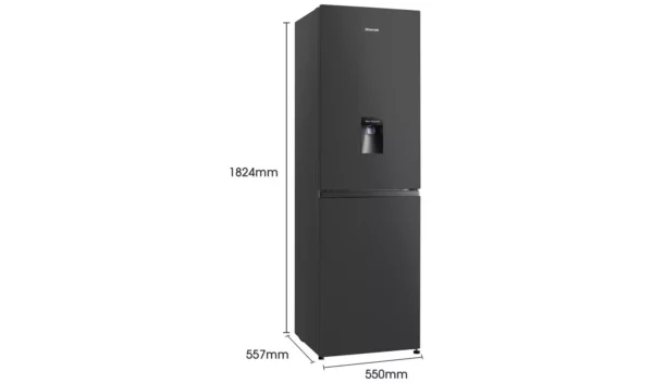 Hisense RB327N4WBE Freestanding Fridge Freezer - Black - Image 6