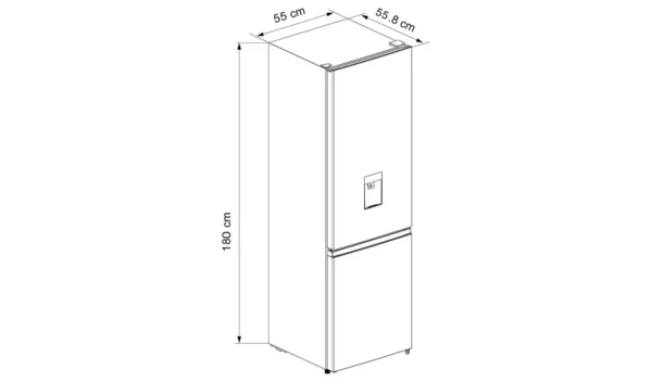 Bush ME55180WTDS Freestanding Fridge Freezer - Silver - Image 7