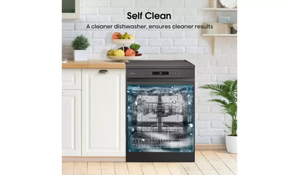 Hisense HS622E90BUK Full Size Dishwasher - Black - Image 10